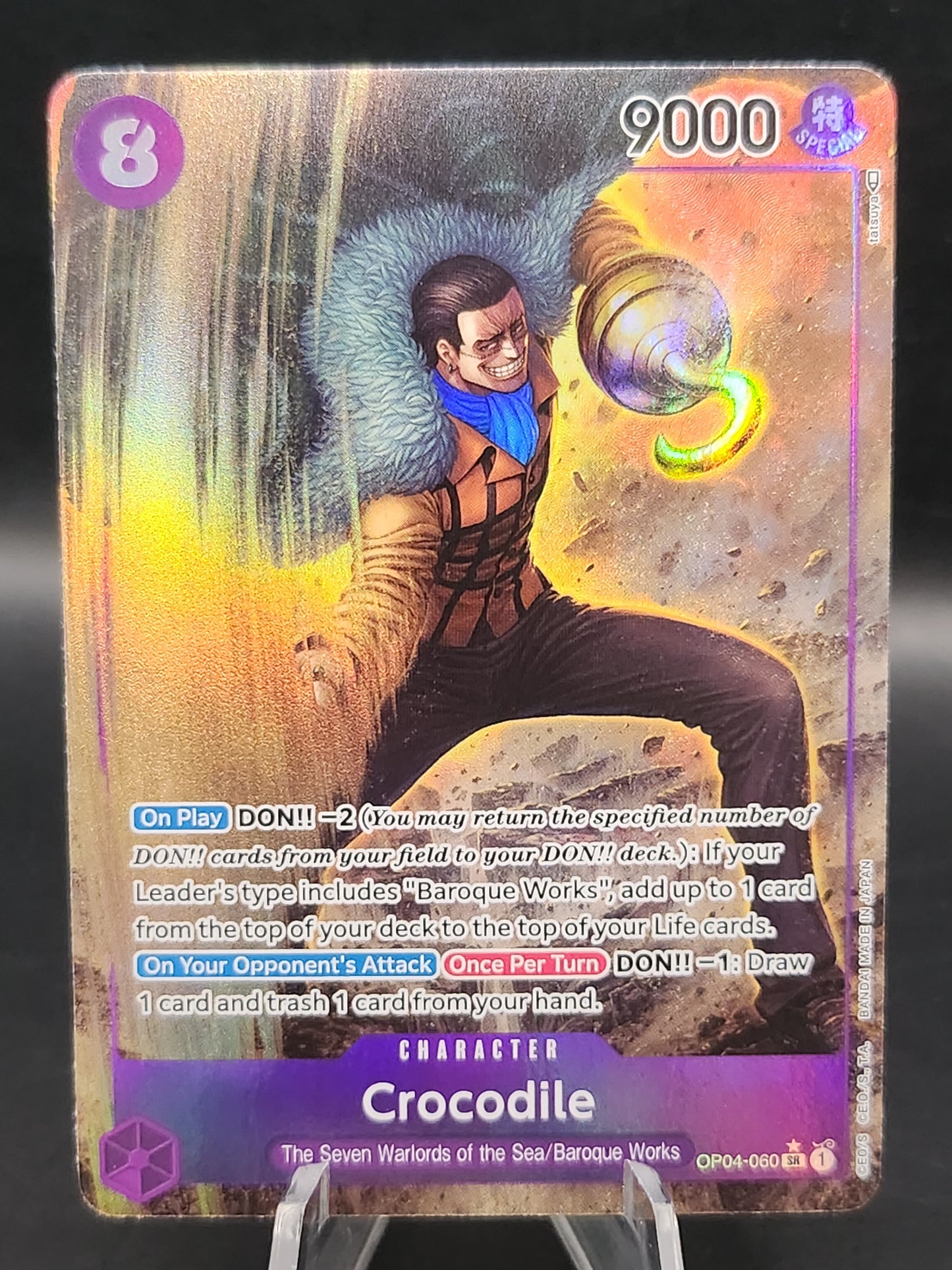 One Piece TCG: Crocodile OP04-060 SR Kingdoms Of Intrigue