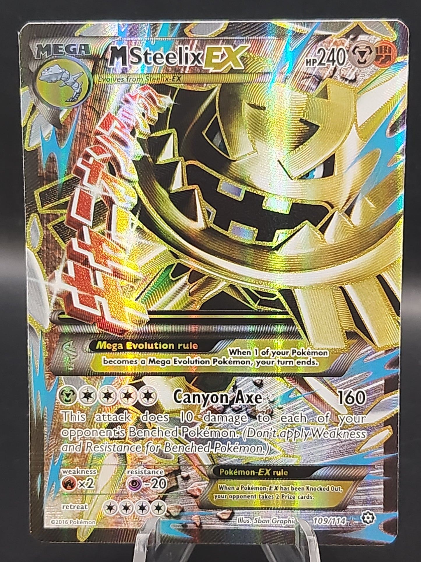 Pokémon TCG: 2016 M Steelix EX 109/114 XY: Stream Siege