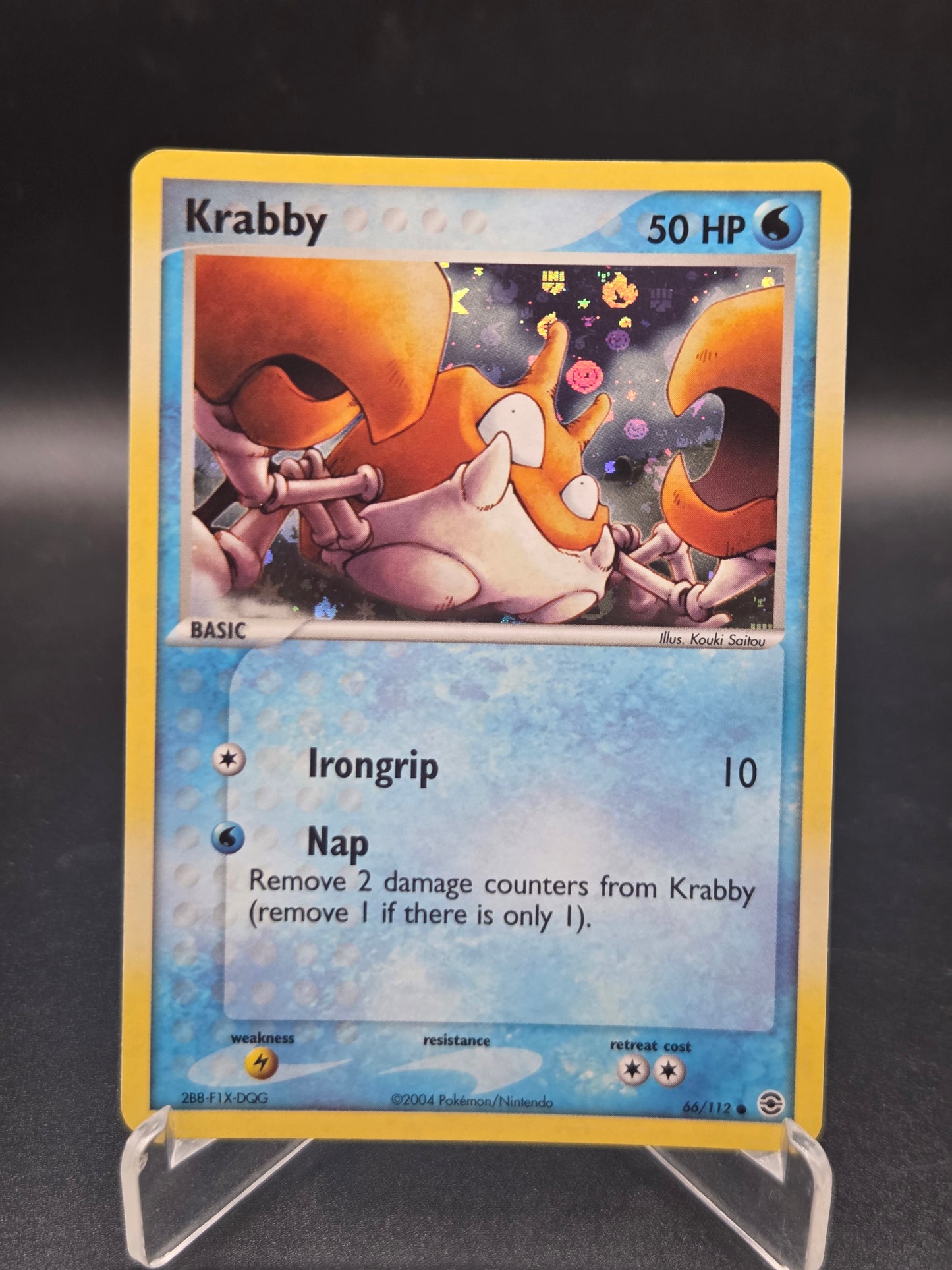 Pokémon TCG: 2004 Krabby 66/112 - FireRed & LeafGreen Reverse Holofoil (RG)
