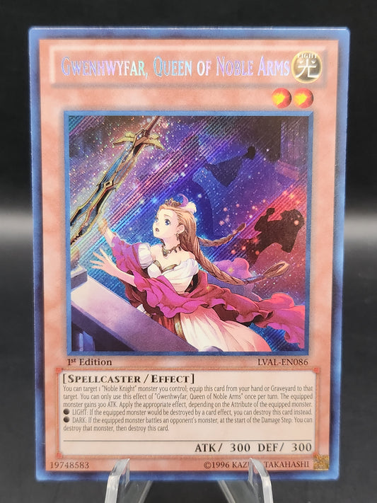 Yu-Gi-Oh! TCG 1st Edition Gwenhwyfar, Queen of the Noble Arms LVAL-EN086 - Legacy of the Valiant