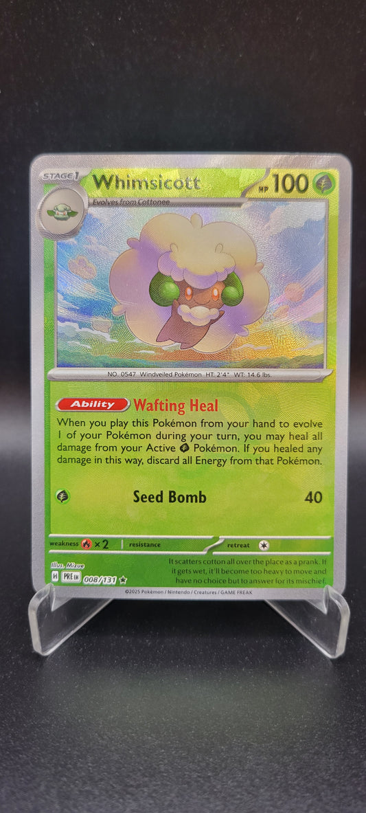 Pokémon TCG: 2025 Whimsicott Master ball 008/131 SV: Prismatic Evolutions