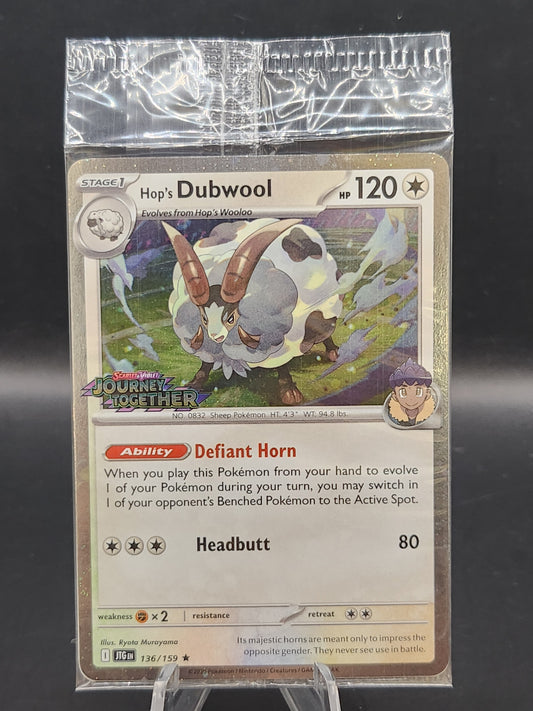 Pokémon TCG: 2025 Hop's Dubwool 136/159 SV: Journey Together Stamped Promo Sealed