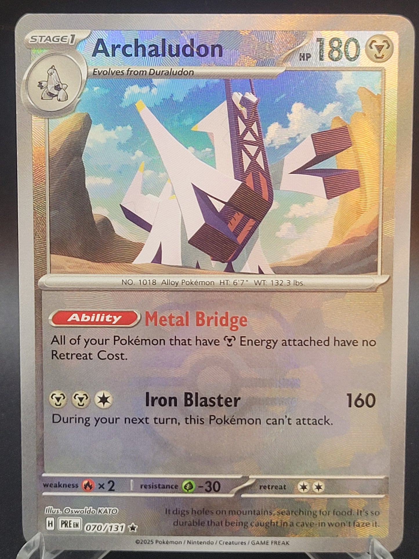 Pokémon TCG: 2025 Archaludon Master Ball 070/131 SV: Prismatic Evolutions