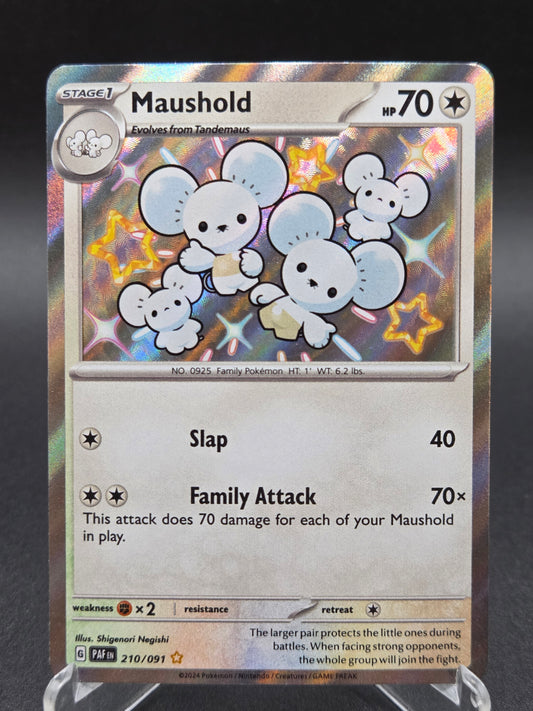Pokémon TCG: 2024 Maushold 210/091 S&V Paldean Fates Baby Shiny