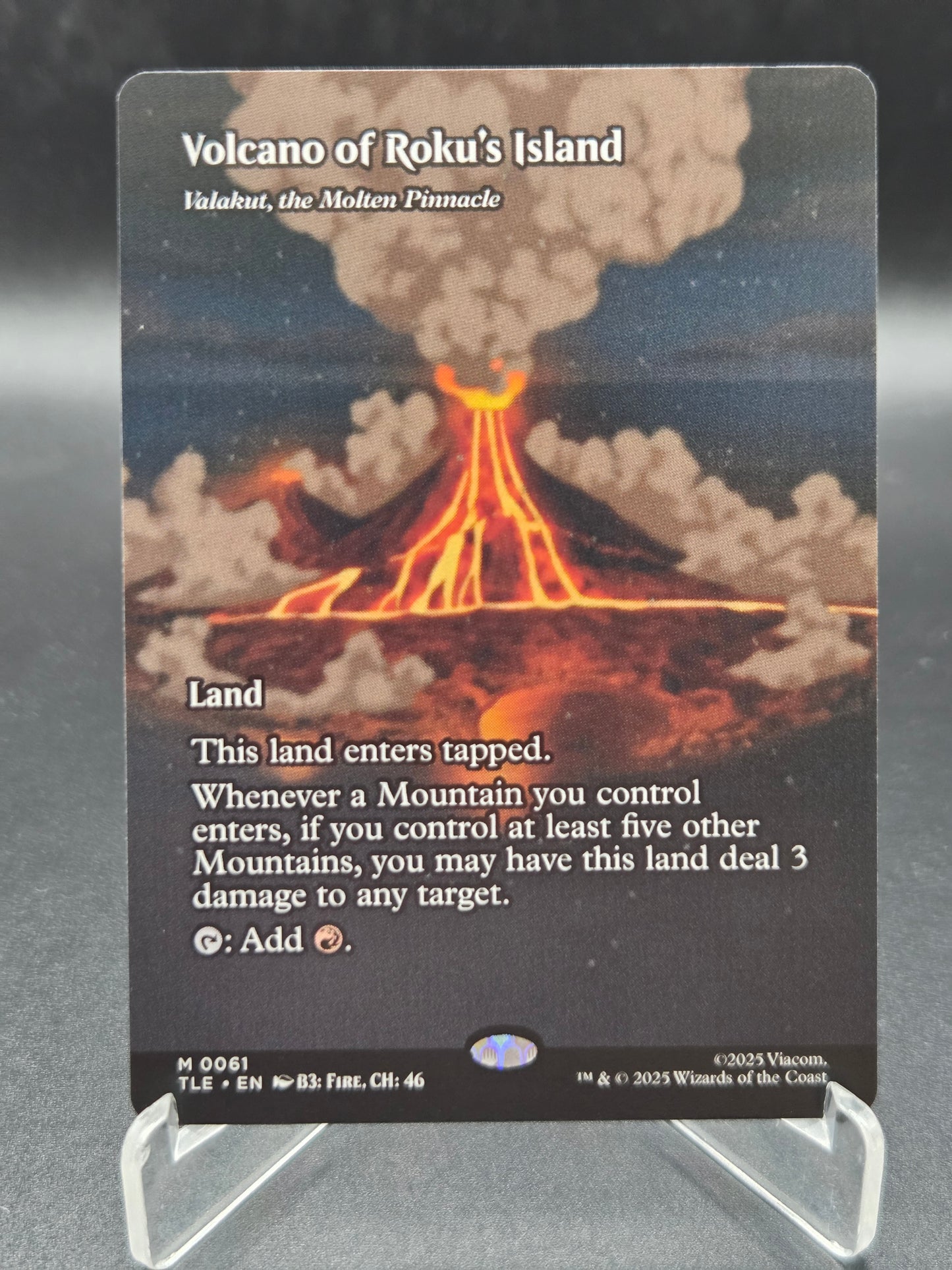MTG TCG: Volcano of Roku's Island - Valakut, the Molten Pinnacle (Borderless) - Avatar: The Last Airbender: Eternal-Legal (TLE)