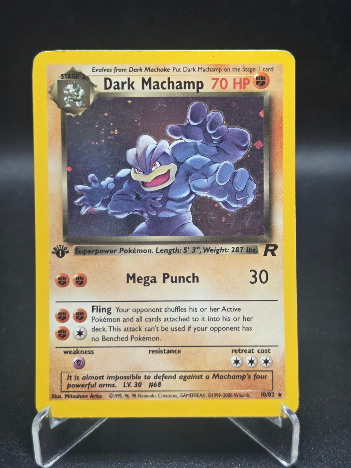 Pokémon TCG: 1999 1st Edition Dark Machamp 10/82 Team Rocket