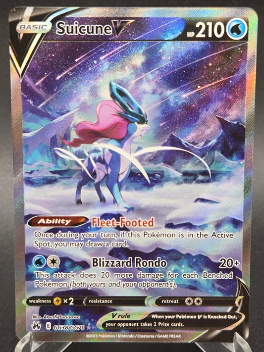 Pokémon TCG: 2023 Suicune V GG38/GG70 SWSH: Crown Zenith Galarian Gallery