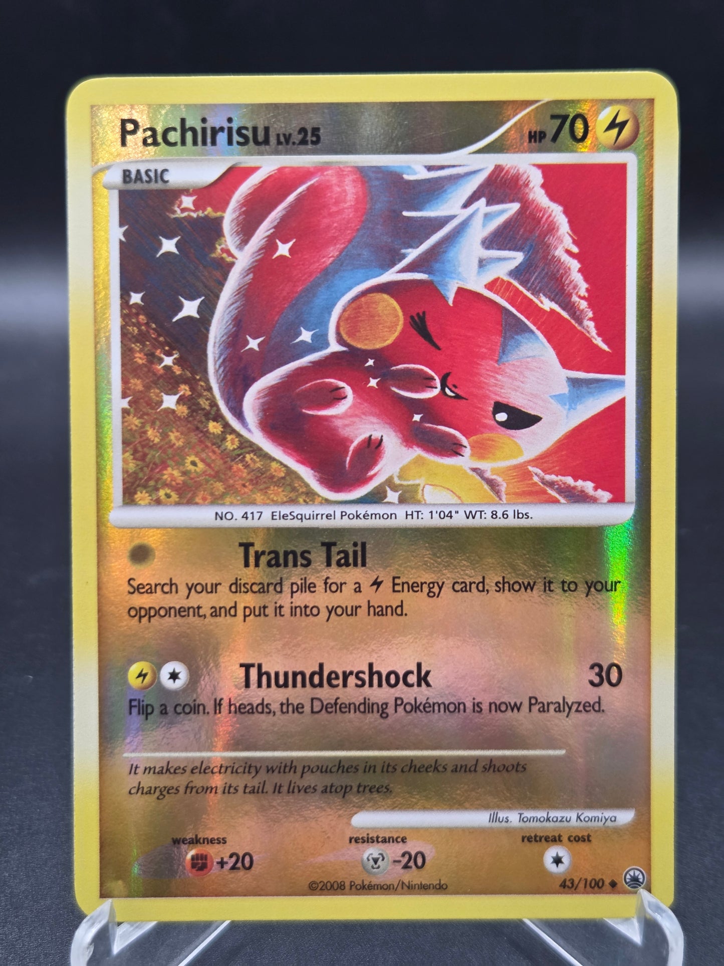 Pokémon TCG: 2008 Pachirisu 43/100 - Majestic Dawn (MD) Reverse Holofoil