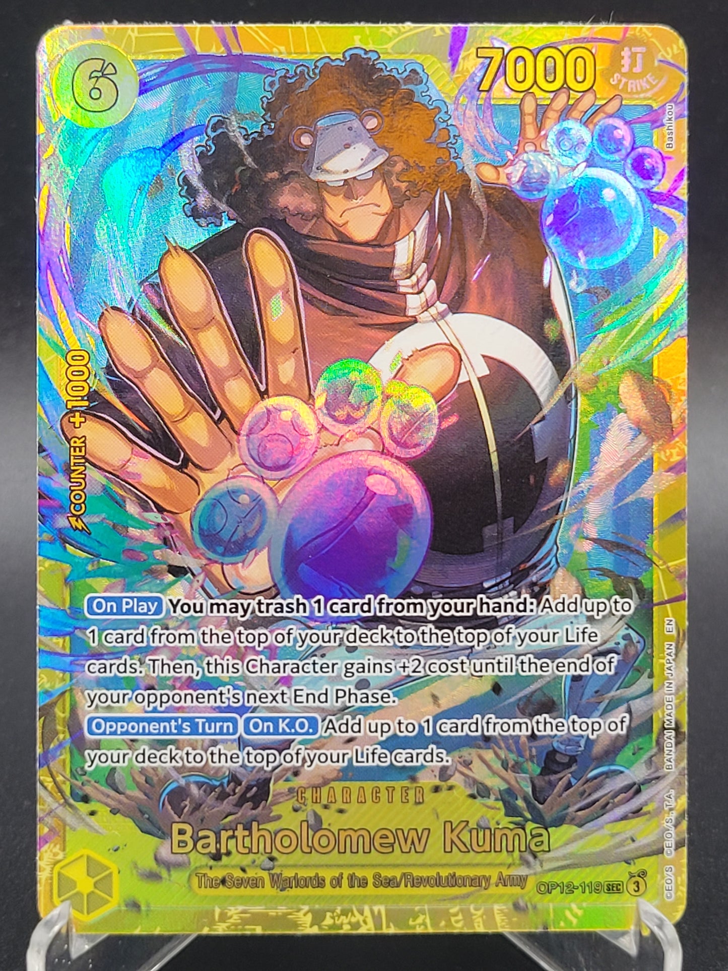One Piece TCG: Bartholomew Kuma OP12-119 Legacy of the Master