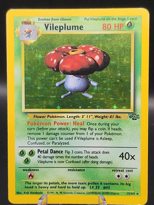 Pokémon TCG: 1999 Vileplume 15/64 Jungle Unlimited Holo
