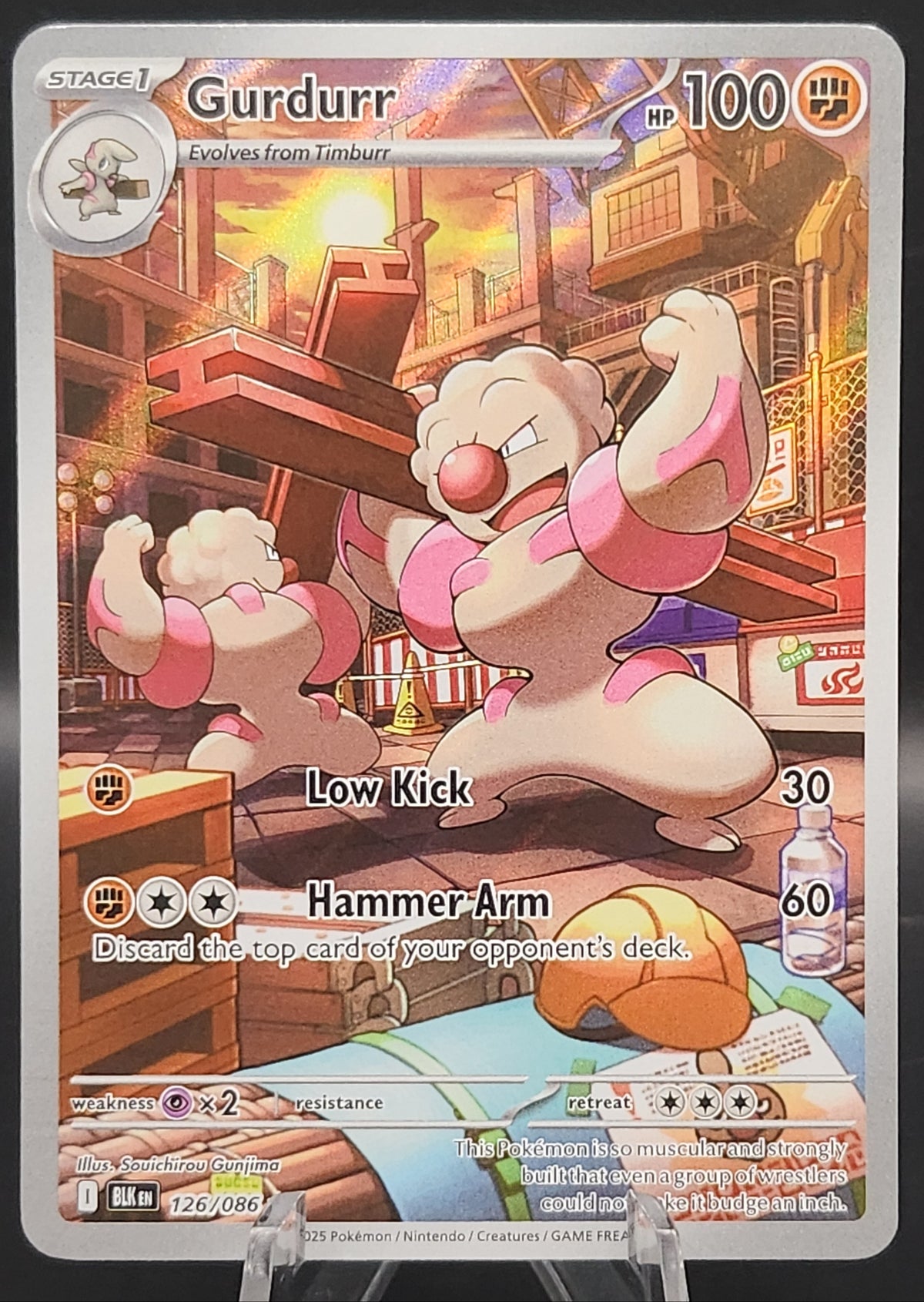 Pokémon TCG: 2025 Gurdurr - 126/086 - SV: Black Bolt