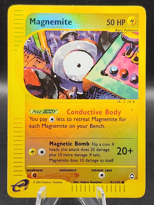 Pokémon TCG: 2002 Magnemite 91/147 Aquapolis Reverse-Holo