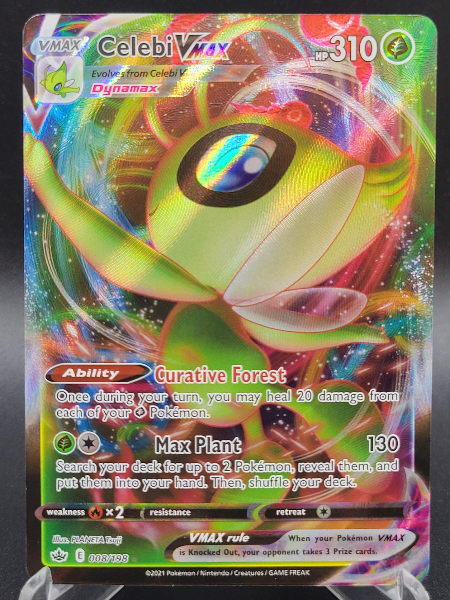 Pokémon TCG: 2021 Celebi VMAX - 008/198 - SWSH: Chilling Reign