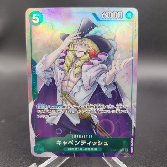 One Piece TCG: Japanese Cavenidish EB01-012 SR PAR Memorial Collection