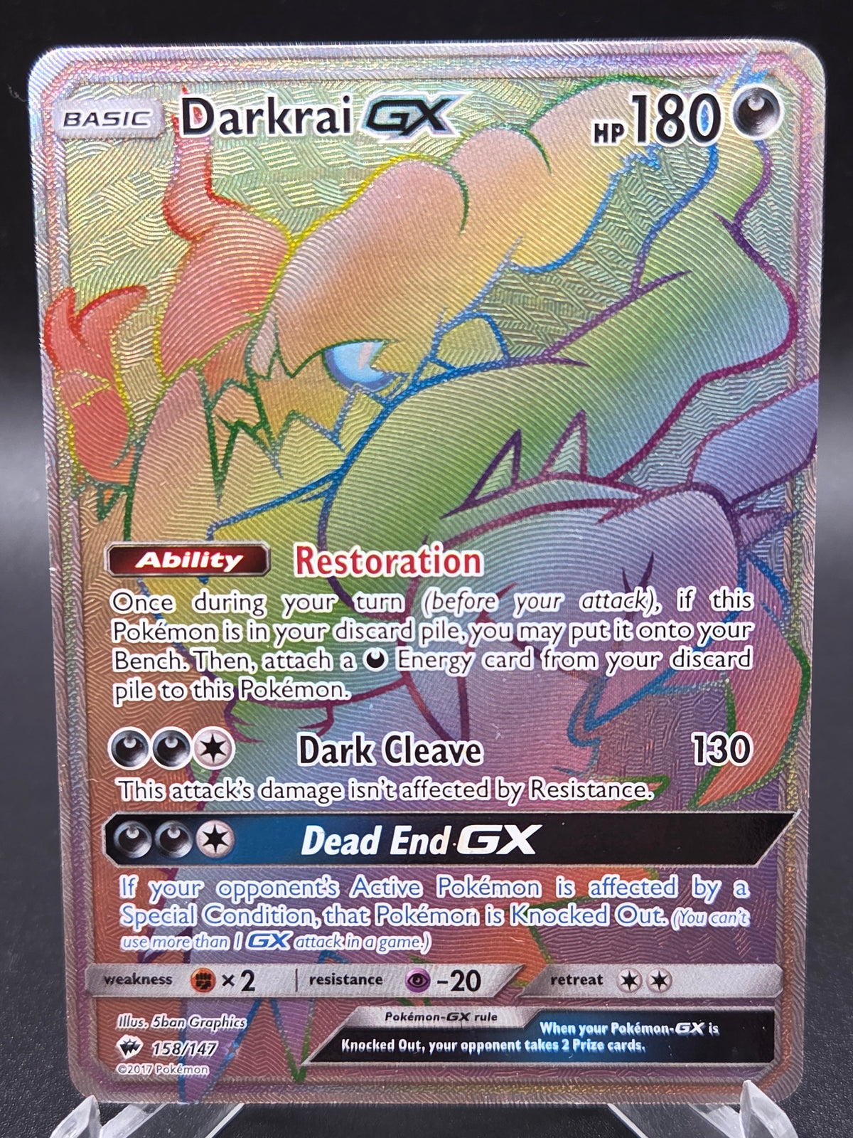 Pokémon TCG: 2017 Darkrai GX 158/147 SM: Burning Shadows