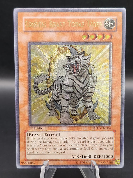 Yu-Gi-Oh! TCG: 1st Edition Crystal Beast Topaz FOTB-EN004 Force of the Breaker