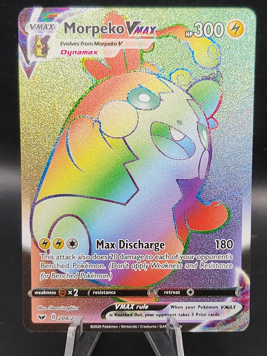 Pokemon TCG 2020 Morpeko Vmax 204/202 Sword & Shield Base Set