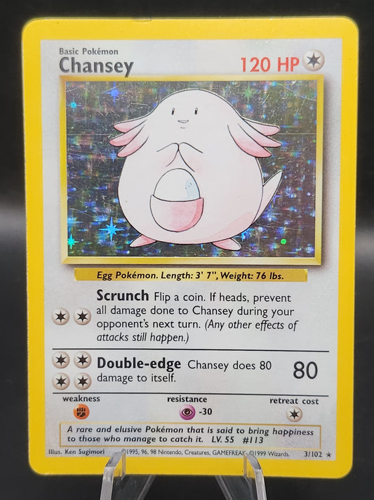Pokémon TCG: 1999 Chansey 3/102 Base Set Unlimited