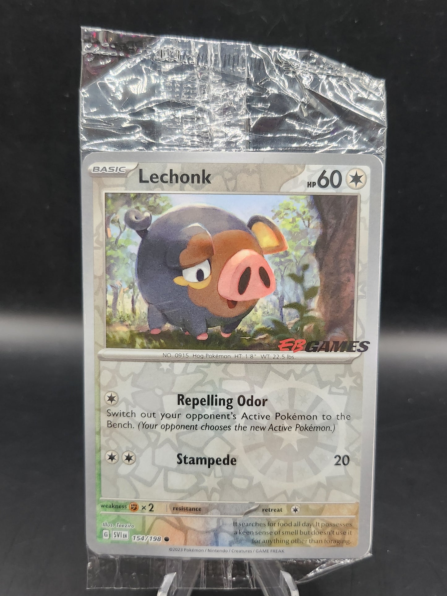 Pokémon TCG: 2023 Lechonk 154/198 S&V EB Games Promo Sealed