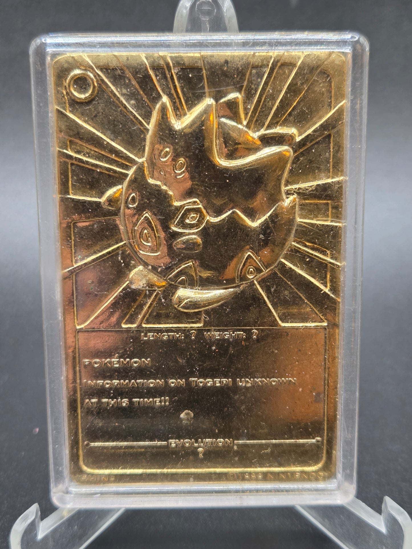 Pokémon TCG: 1999 Gold Plated Togepi - Burger King Vintage