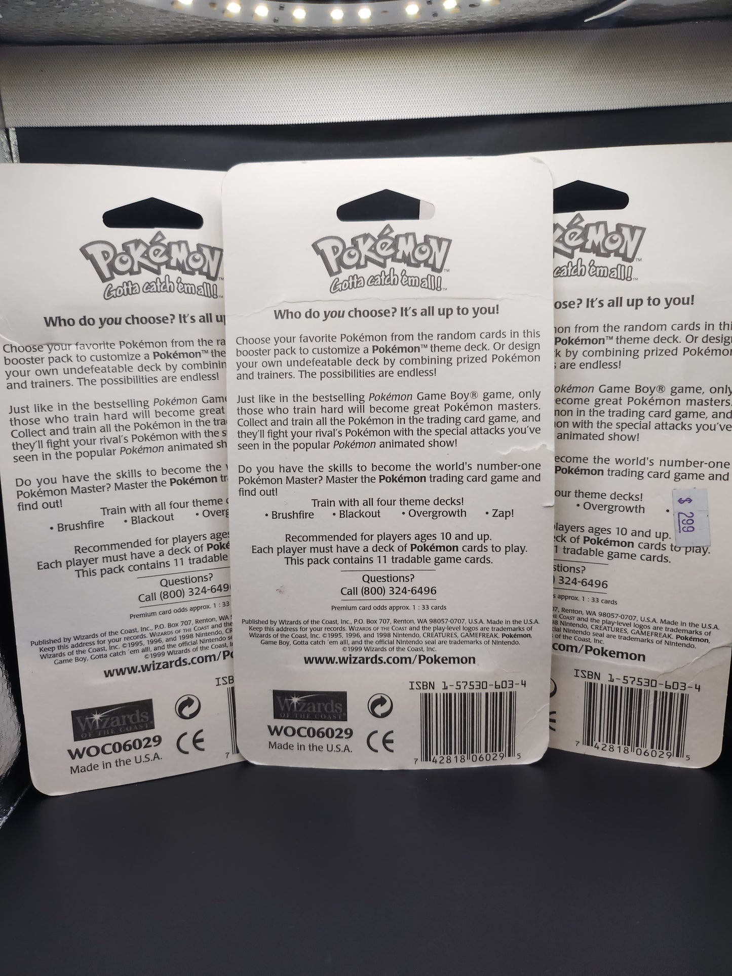 Pokémon TCG: Base Set - Blister Booster Pack WOTC Sealed - Full Art Set - Charizard, Venusaur & Blastoise
