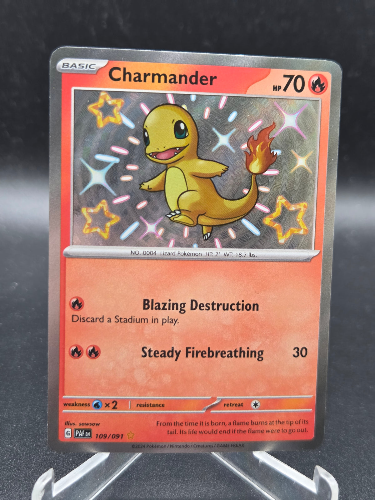 Pokémon TCG: 2024 Charmander 109/091 S&V Paldean Fates Baby Shiny
