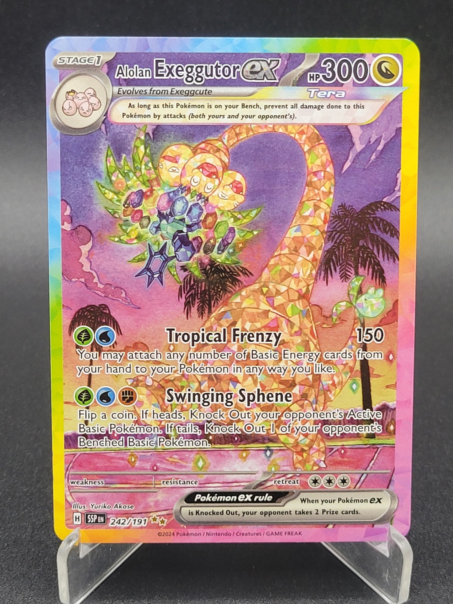 Pokémon TCG: 2024 Alolan Exeggutor ex 242/191 SV: Surging Sparks