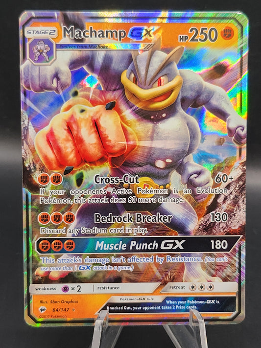 Pokémon TCG: 2017 Machamp GX 64/147 SM: Burning Shadows