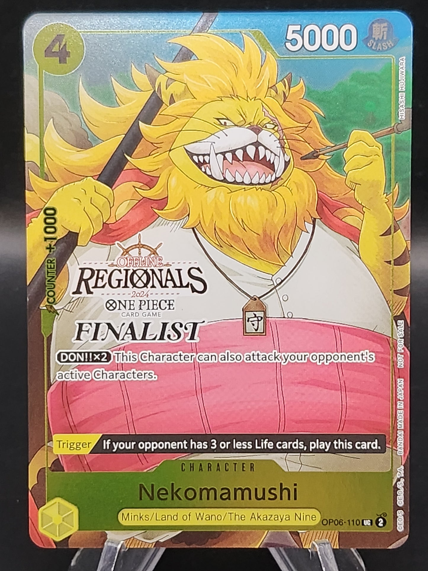 One Piece TCG: Nekomushi OP06-110 Wings of the Captain Regionals Finalist