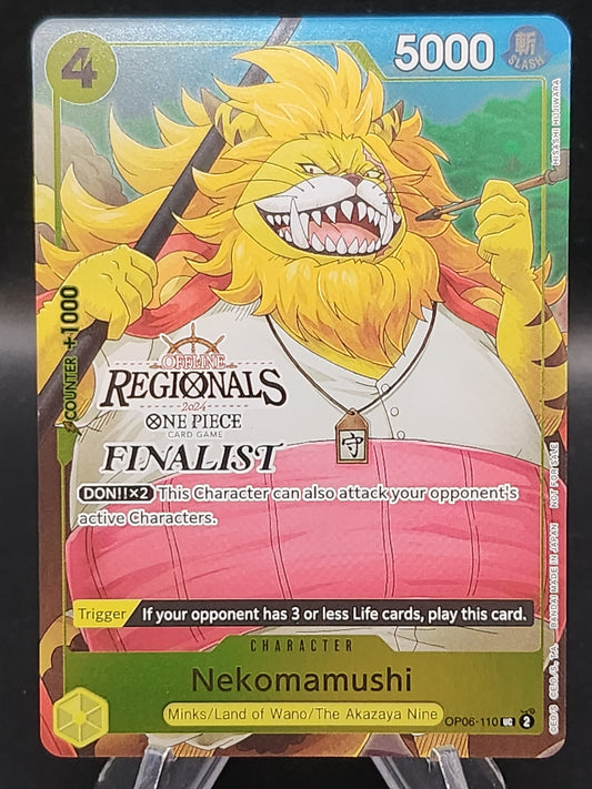 One Piece TCG: Nekomushi OP06-110 Wings of the Captain Regionals Finalist