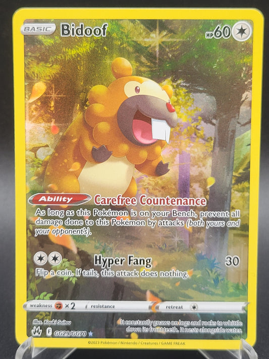 Pokémon TCG: 2023 Bidoof GG29/GG70 SWSH: Crown Zenith Gallarian Gallery
