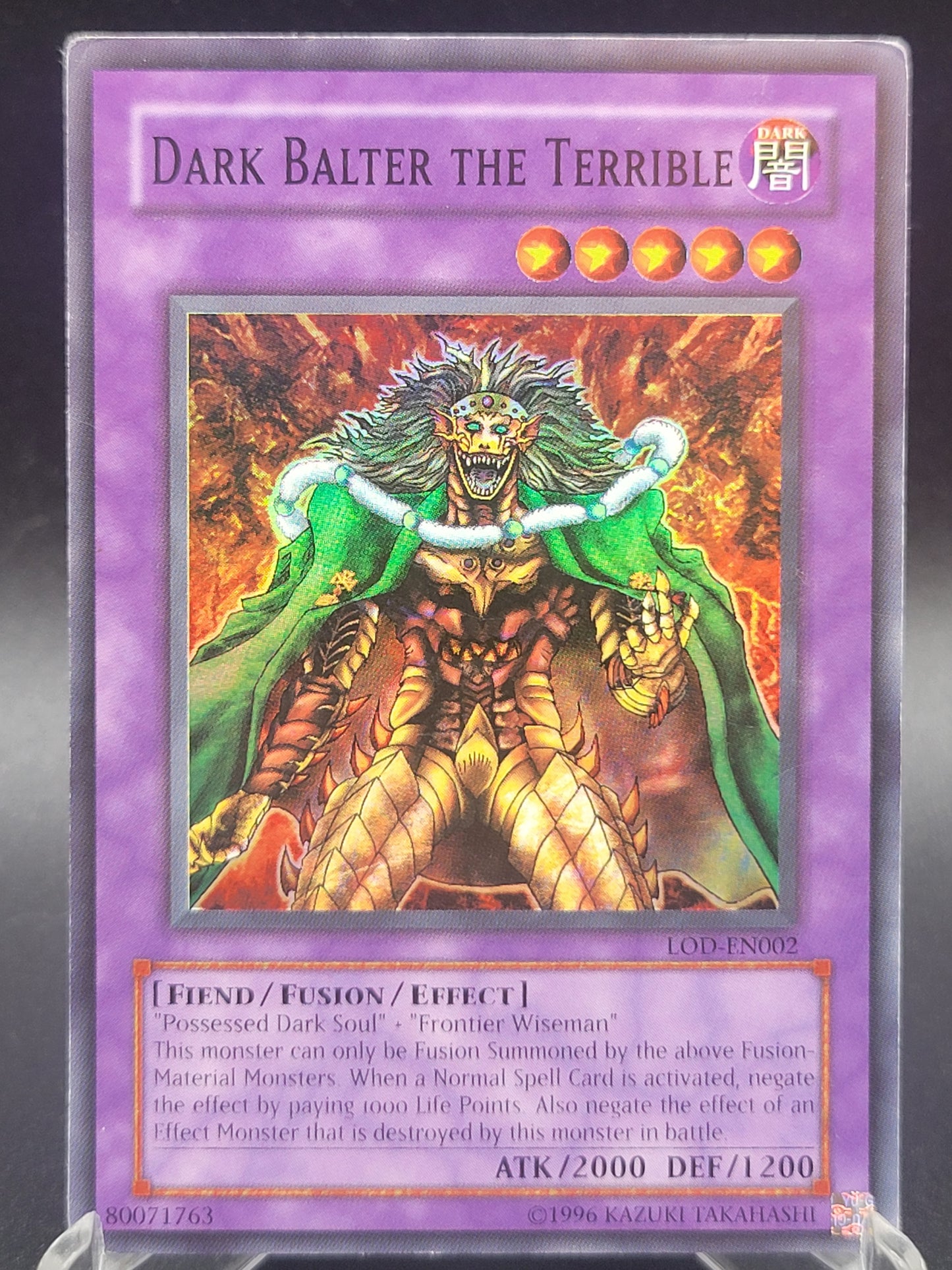 Yu-Gi-Oh! TCG: Dark Balter the Terrible LOD-EN002 Legacy of Darkness (Worldwide English)