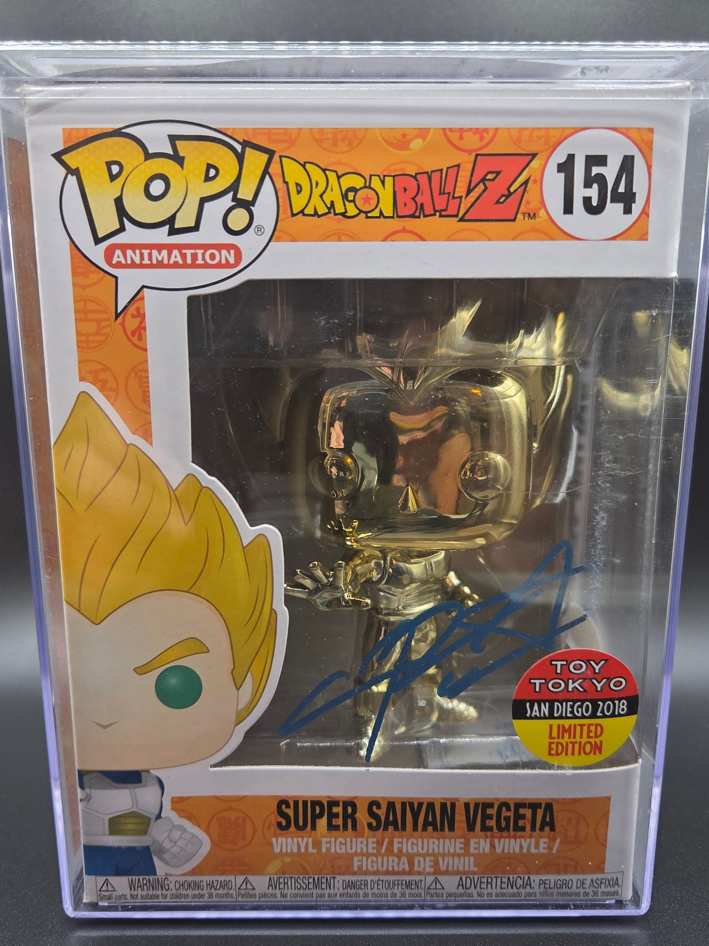 Auto Funko PoP! Animation: Super Sayian Vegeta (Dragon Ball Z) 154 (2018 San Diego Toy Tokyo limited Edition)