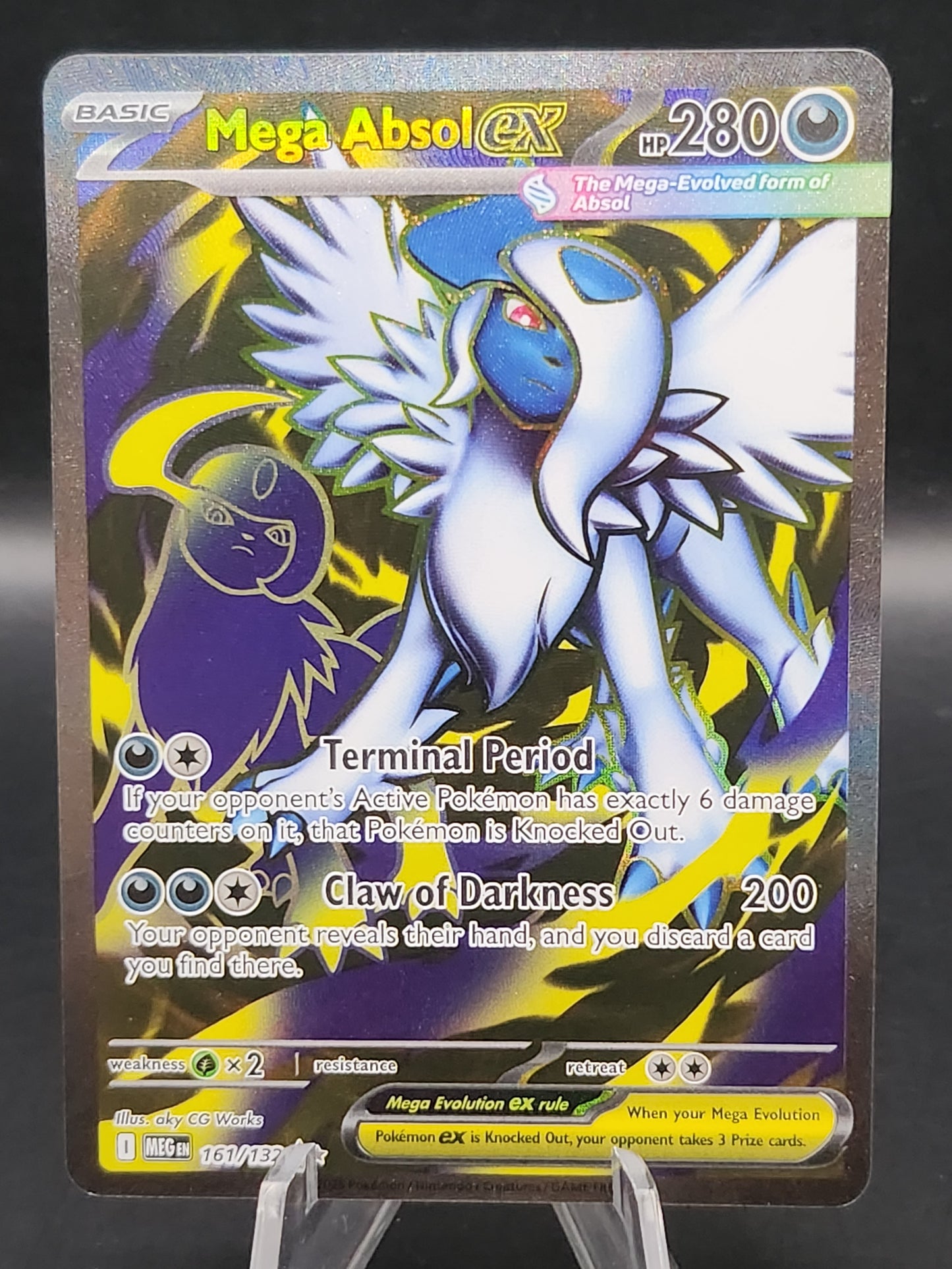 Pokémon TCG: 2025 Mega Absol ex 161/132 MEG: Mega Evolution