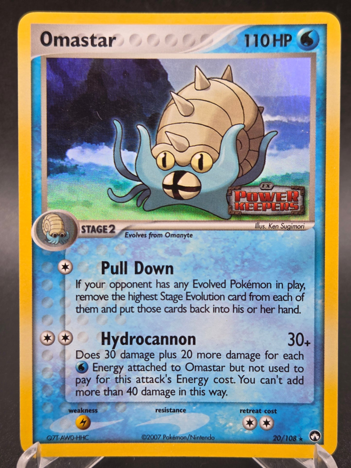 Pokémon TCG: 2007 Omastar 20/108 Power Keepers Reverse Holo