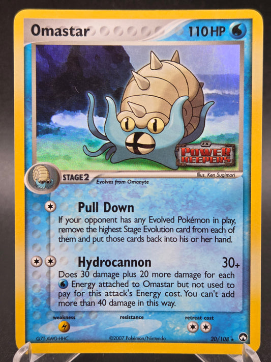 Pokémon TCG: 2007 Omastar 20/108 Power Keepers Reverse Holo