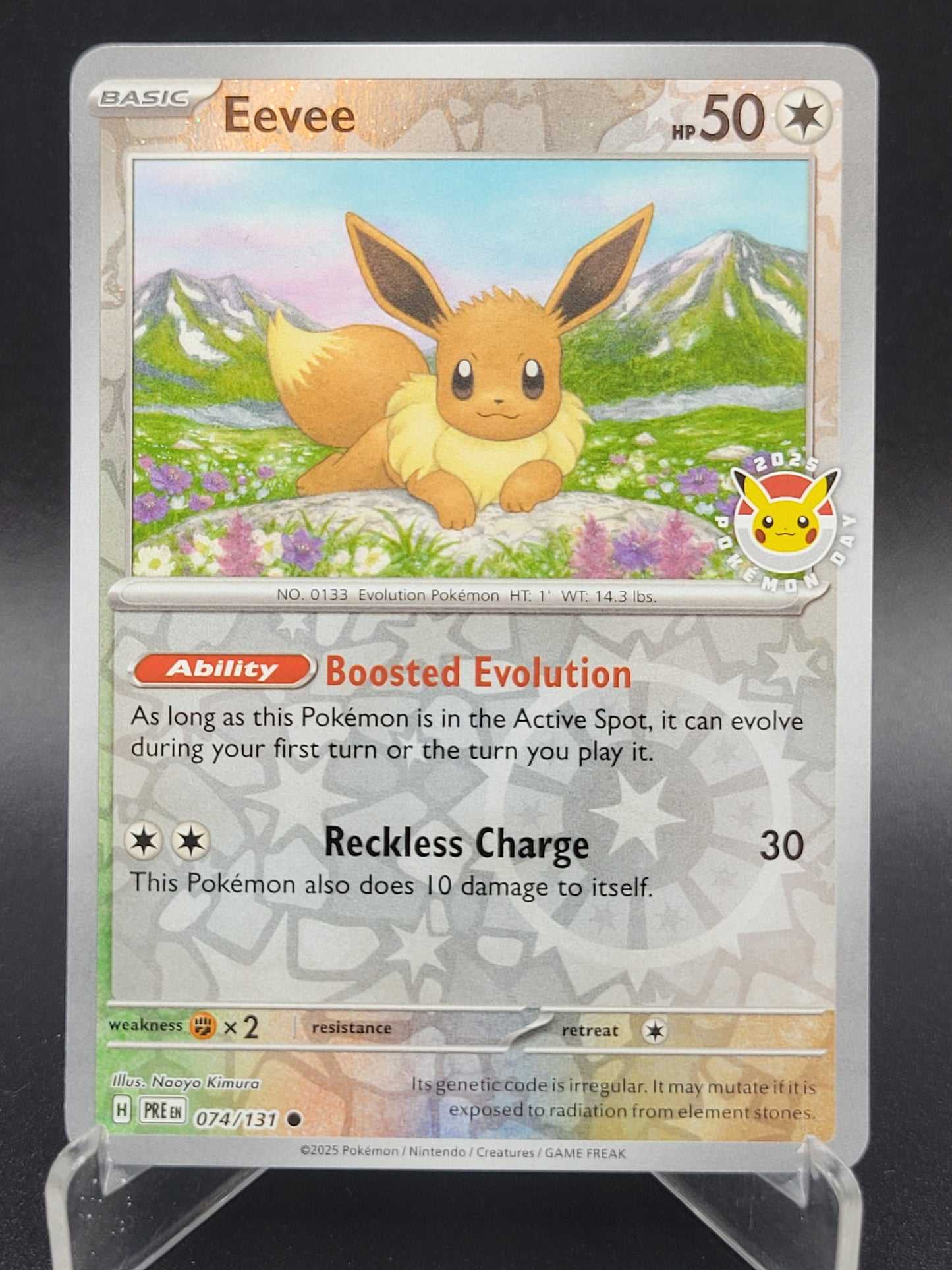 Pokémon TCG: 2025 Eevee Reverse Cosmos Holo 074/131 SV: Pokemon Day 2025 Promo