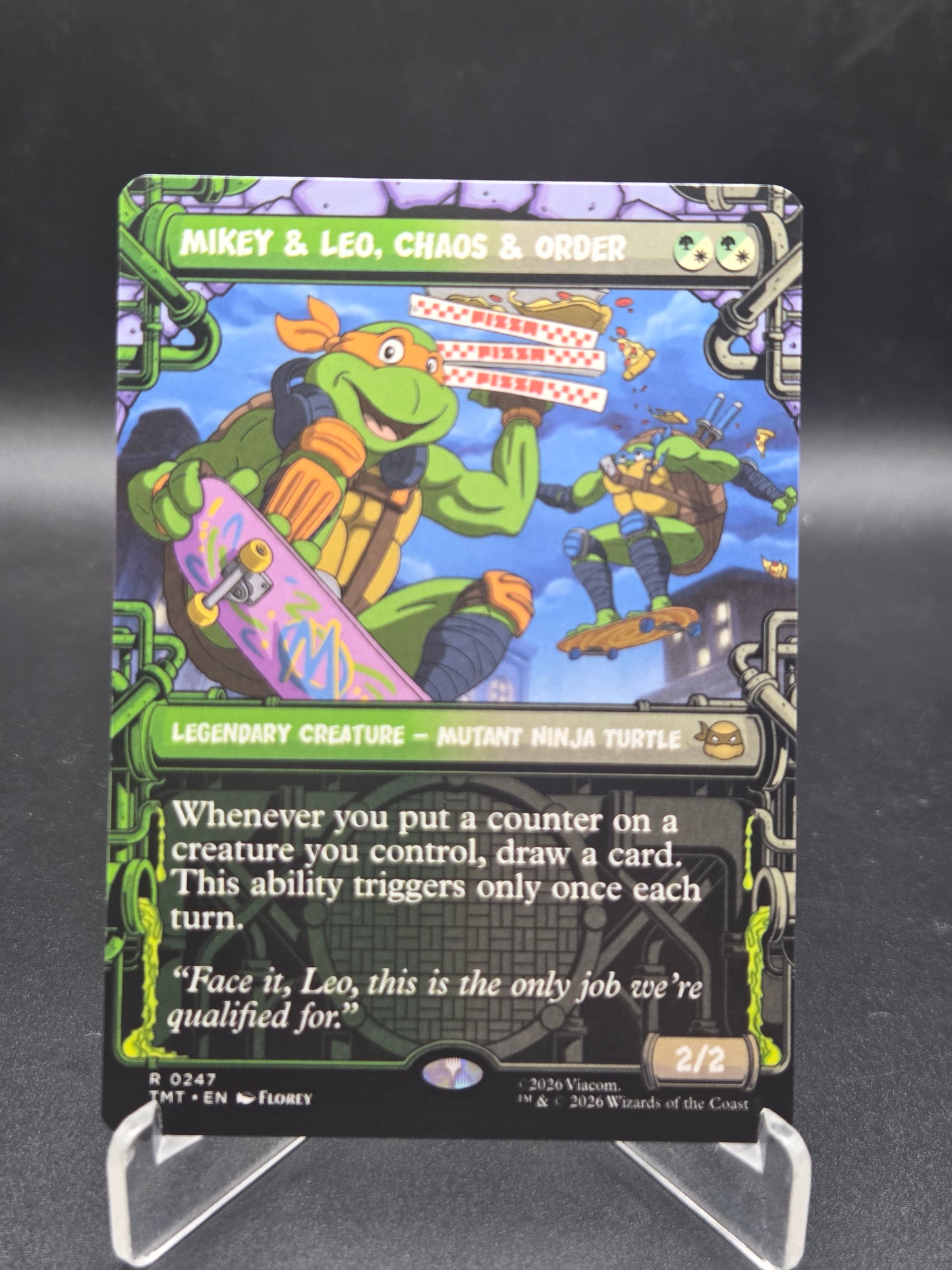 MTG TCG: Mikey & Leo, Chaos & Order (Showcase) - Teenage Mutant Ninja Turtles (TMT)