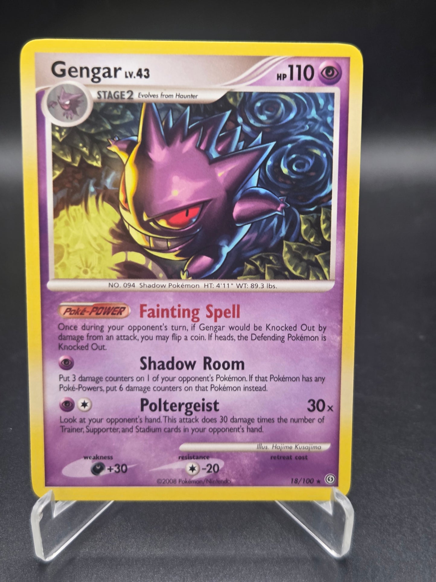 Pokémon TCG: 2008 Gengar LV.43 18/100 D&P: Stormfront