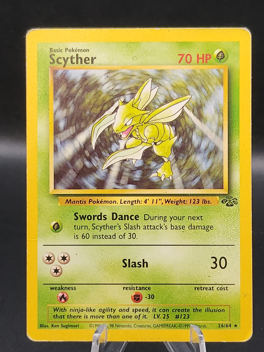Pokémon TCG: 1999 Scyther 26/64 Jungle (Damaged)