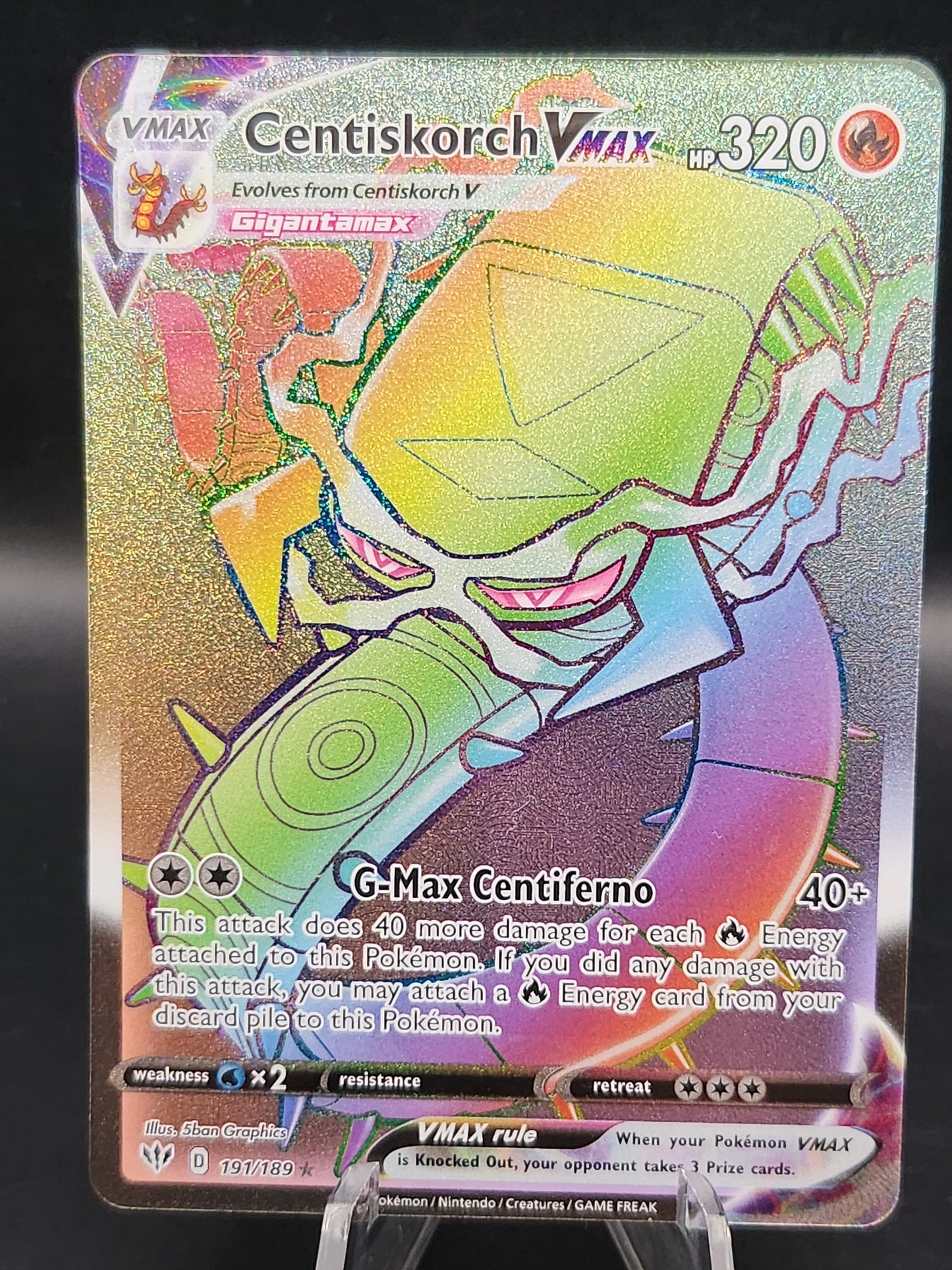 Pokémon TCG: 2020 Centiskorch VMax 191/189 Darkness Ablaze