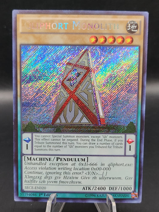 Yu-Gi-Oh! TCG Qliphort Monolith SECE-EN020 Secrets of Eternity
