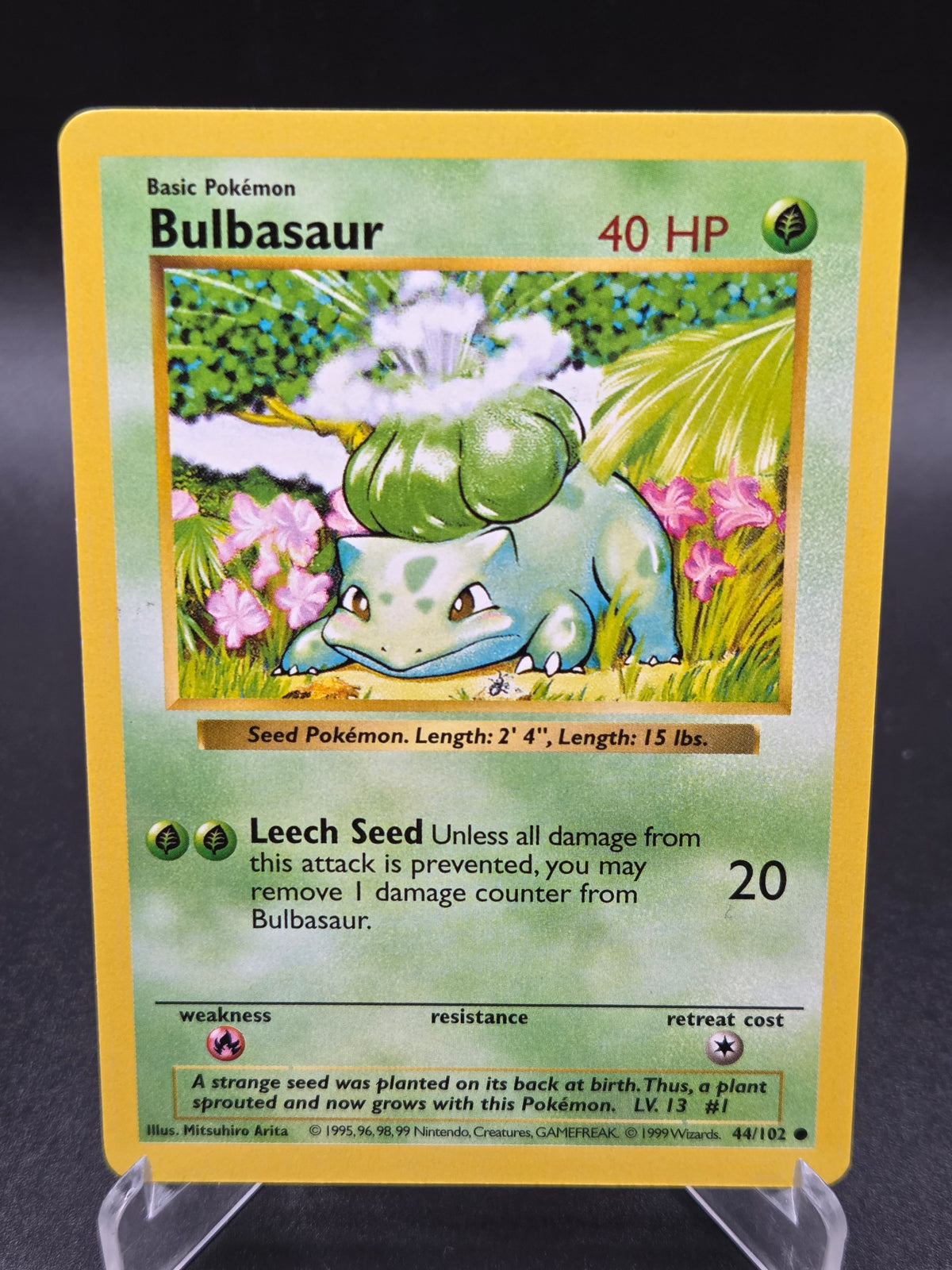 Pokémon TCG: 1999 Bulbasaur 44/102 Base Set Shadowless