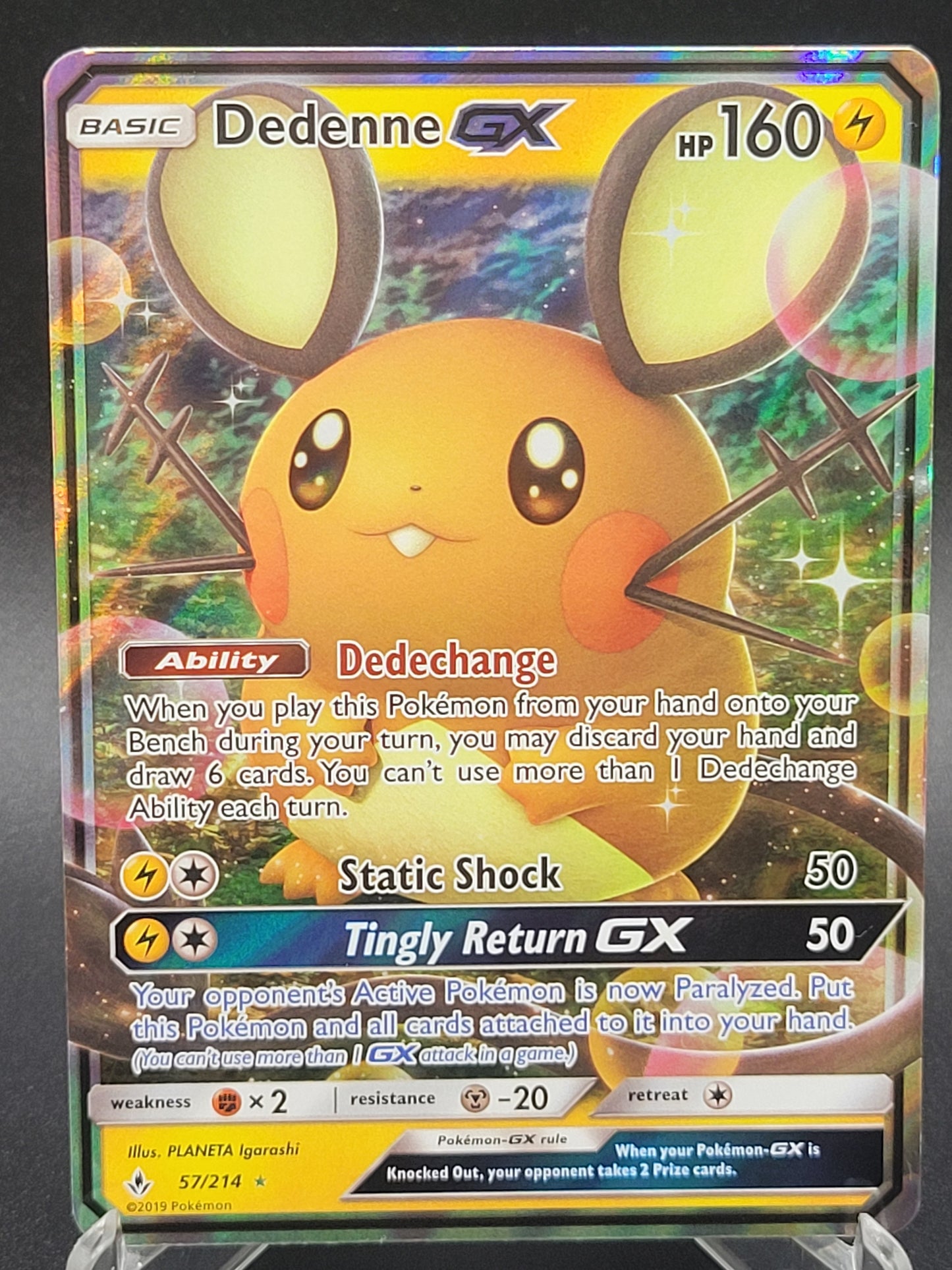 Pokémon TCG: 2019 Dedenne GX 57/214 SM: Unbroken Bonds