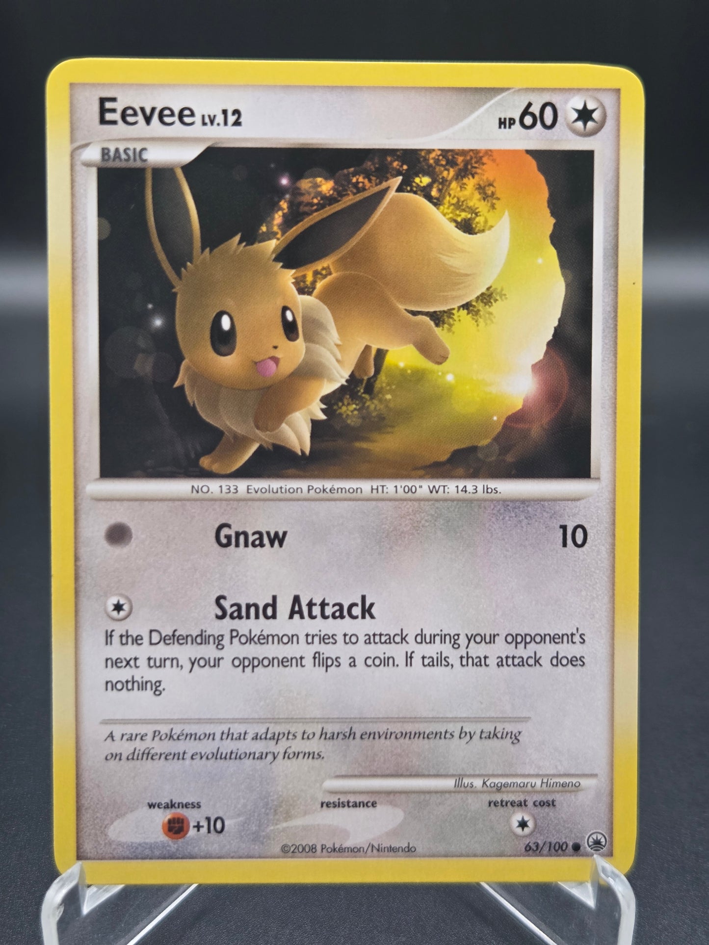 Pokémon TCG: 2008 Eevee Lv. 12 63/100 - Majestic Dawn