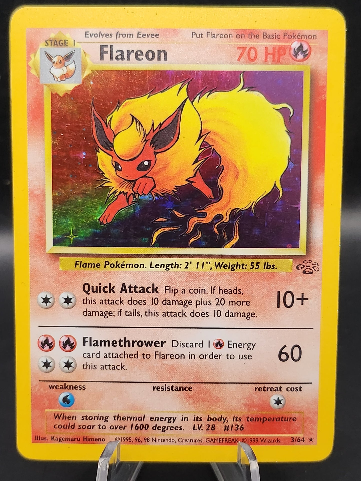 Pokémon TCG: 1999 Flareon 3/64 Jungle Holo