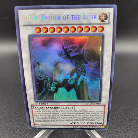 Yu-Gi-Oh! TCG: Odin, Father of the Aesir Ghost Rare STOR-EN040 Storm of Ragnarok 1st Edition