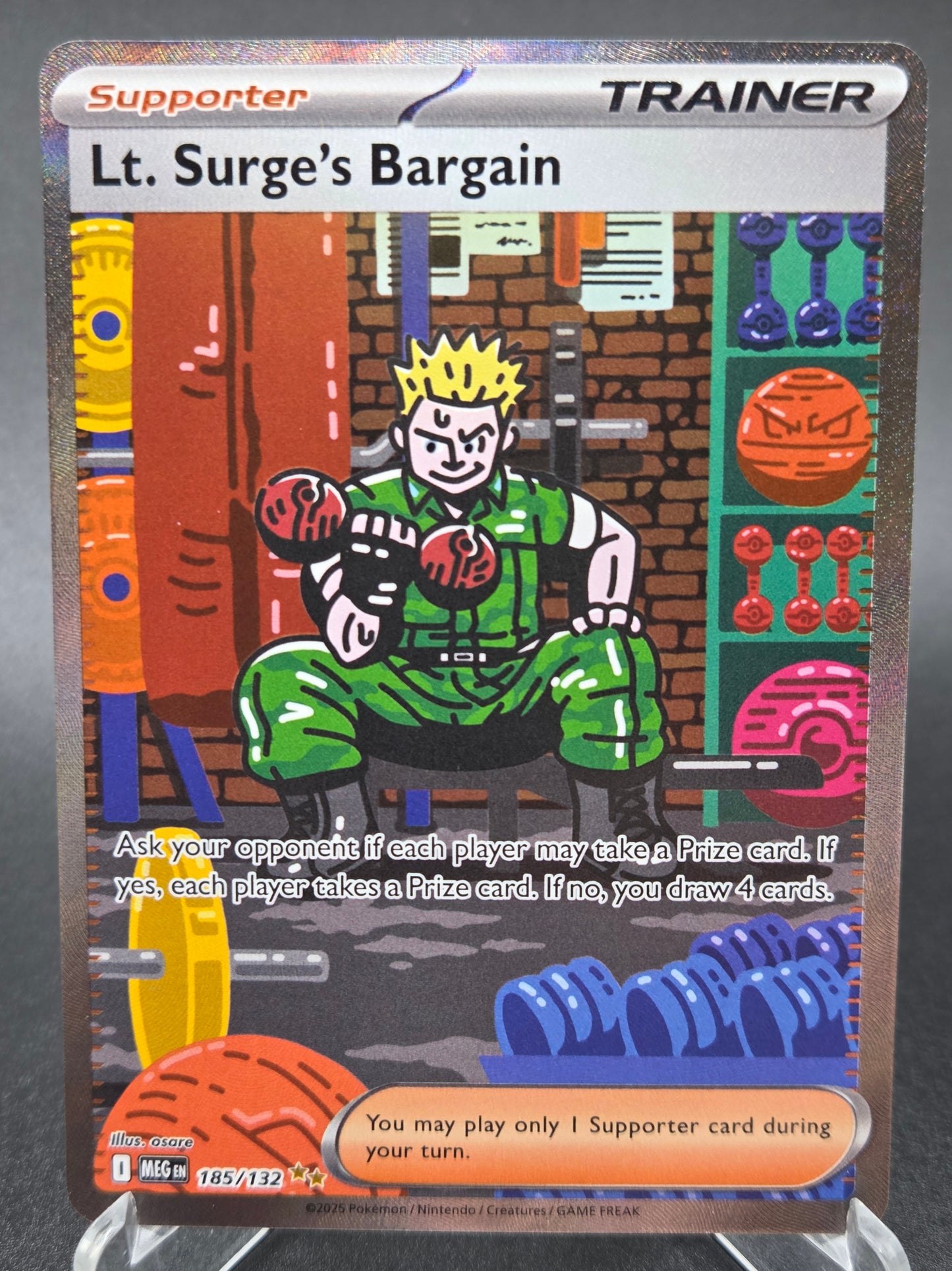 Pokémon TCG: 2025 Lt. Surge's Bargain 185/132 MEG: Mega Evolution