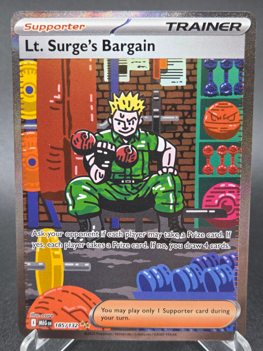 Pokémon TCG: 2025 Lt. Surge's Bargain 185/132 MEG: Mega Evolution