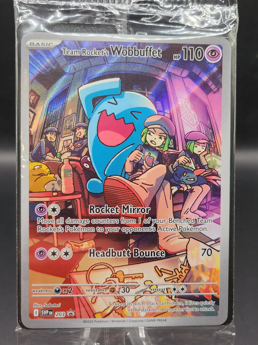 Pokémon TCG: 2025 Team Rocket's Wobbuffet 203 SVP: Destined Rivals Sealed